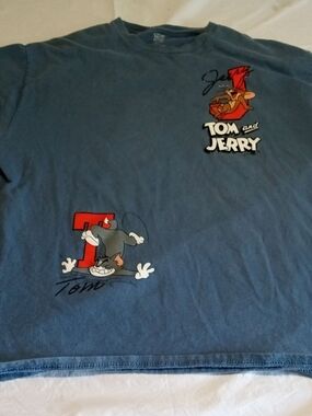 Tom and Jerry Graphic Long Sleeve Tee - Blue